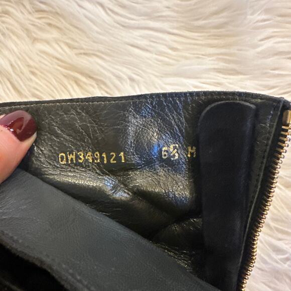 Stuart Weitzman Jitterbug Buckle Moto Boots Suede Flat Ankle Boots Black - Picture 10 of 13